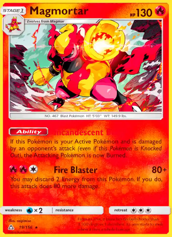 magmortar-rare-ultra-prism-019-156-pokemon-karti.webp Magmortar - Reverse Holo Rare - Ultra Prism - 019/156 - Pokemon Kartı - Görsel 1