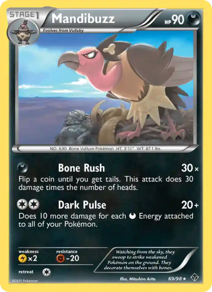 mandibuzz-rare-emerging-powers-069-98-pokemon-karti.webp Mandibuzz - Reverse Holo Rare - Emerging Powers - 069/98 - Pokemon Kartı - Görsel 1