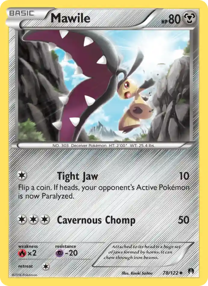 mawile-uncommon-breakpoint-078-122-pokemon-karti.webp Mawile - Reverse Holo Uncommon - BREAKpoint - 078/122 - Pokemon Kartı - Görsel 1