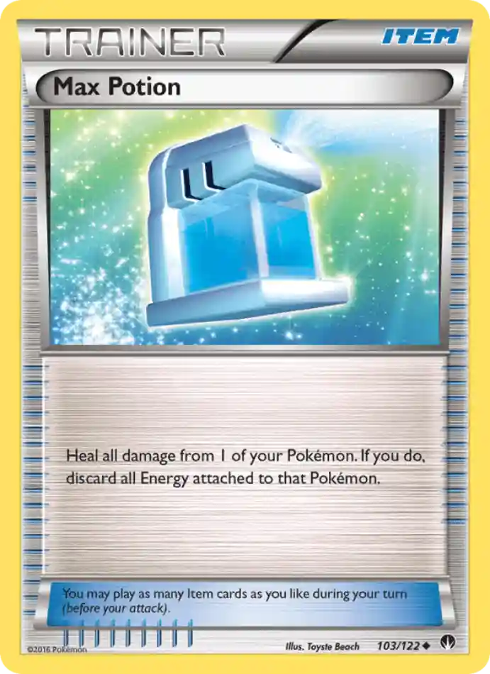 max-potion-uncommon-breakpoint-103-122-trainer-karti.webp Max Potion - Reverse Holo Uncommon - BREAKpoint - 103/122 - Trainer Kartı - Görsel 1