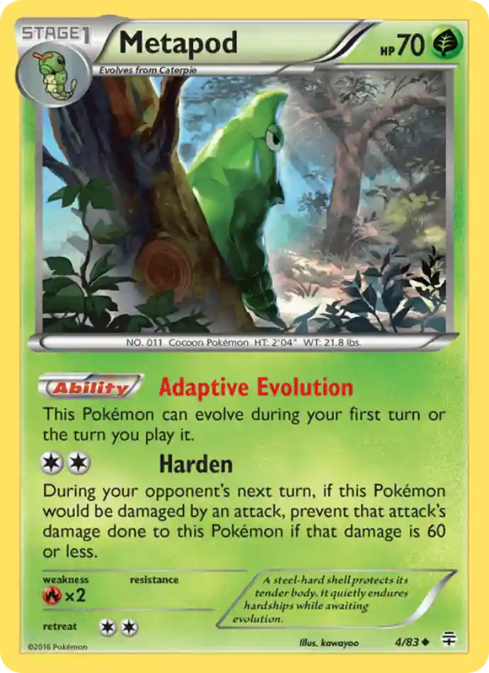 metapod-uncommon-generations-004-83-pokemon-karti.webp Metapod - Uncommon - Generations - 004/83 - Pokemon Kartı - Görsel 1
