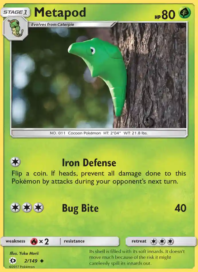 metapod-uncommon-sun-moon-002-149-pokemon-karti.webp Metapod - Uncommon - Sun & Moon - 002/149 - Pokemon Kartı - Görsel 1