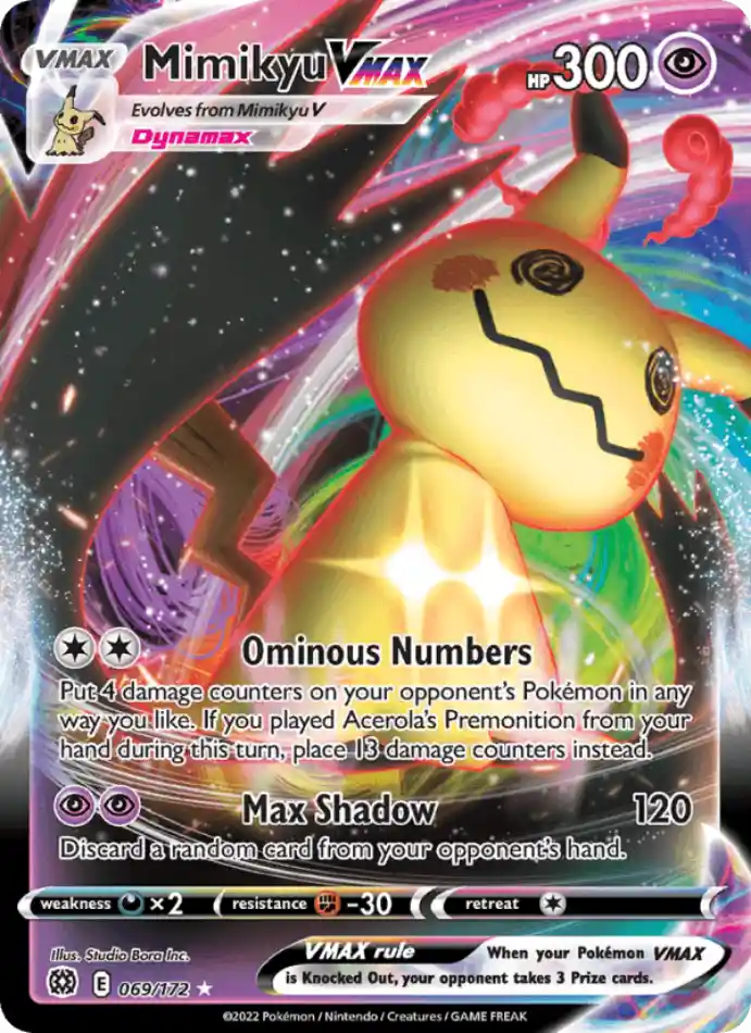 mimikyu-vmax-holo-rare-vmax-brilliant-stars-069-172-pokemon-karti.webp Mimikyu VMAX - Holo Rare Vmax - Brilliant Stars - 069/172 - Pokemon Kartı - Görsel 1