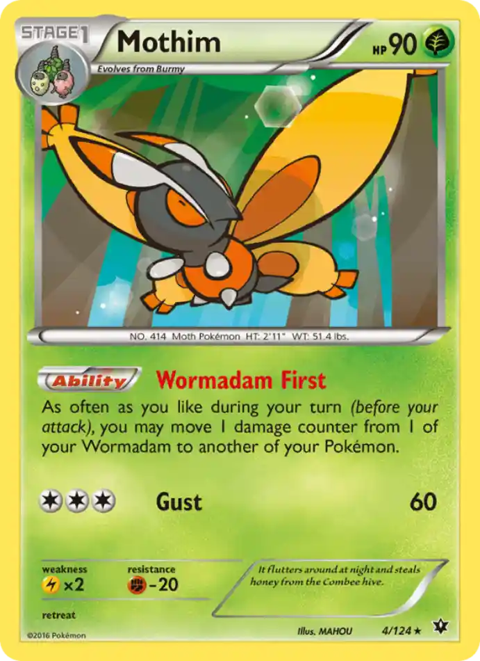 mothim-rare-fates-collide-004-124-pokemon-karti.webp Mothim - Reverse Holo Rare - Fates Collide - 004/124 - Pokemon Kartı - Görsel 1