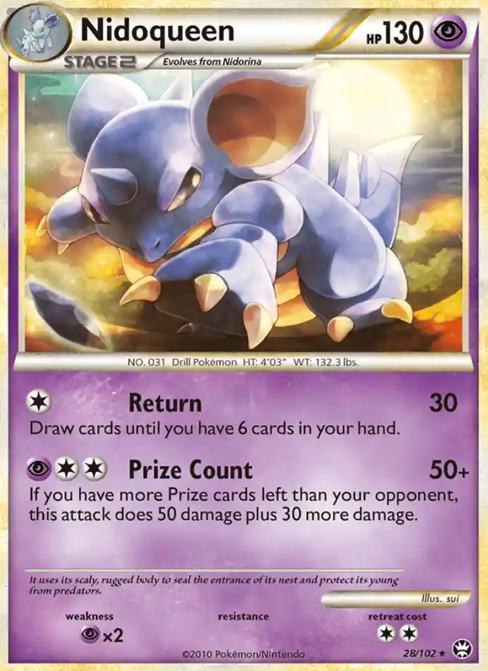nidoqueen-rare-triumphant-028-102-pokemon-karti.webp Nidoqueen - Reverse Holo Rare - Triumphant - 028/102 - Pokemon Kartı - Görsel 1