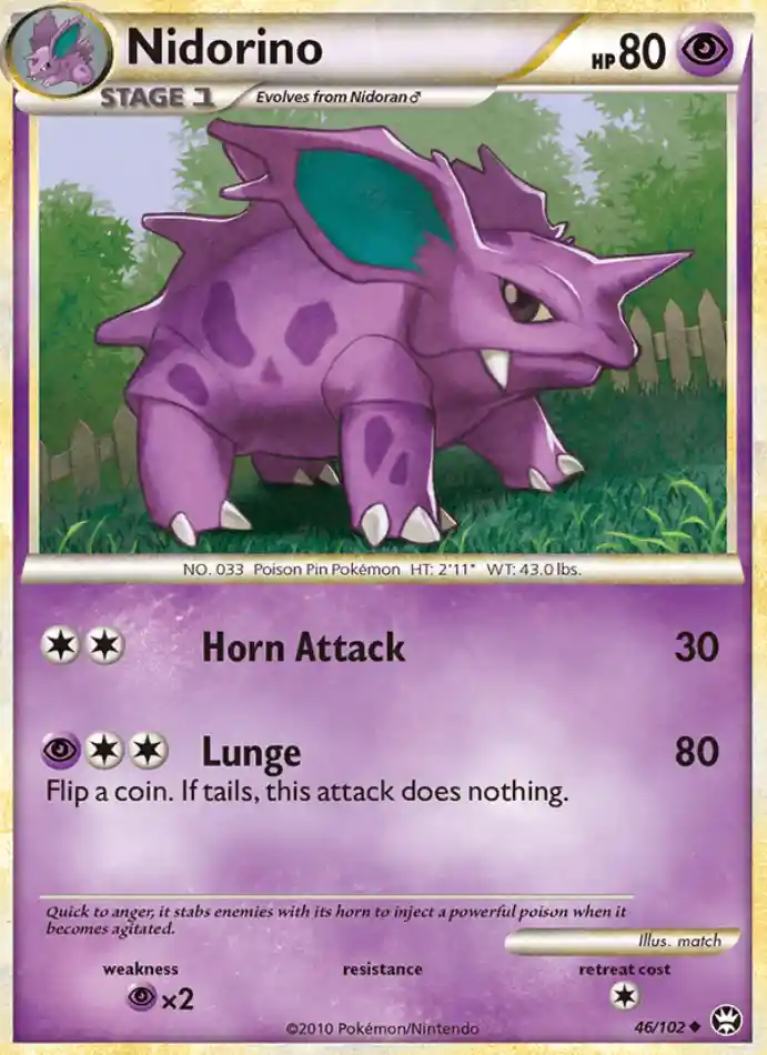 nidorino-uncommon-triumphant-046-102-pokemon-karti.webp Nidorino - Reverse Holo Uncommon - Triumphant - 046/102 - Pokemon Kartı - Görsel 1