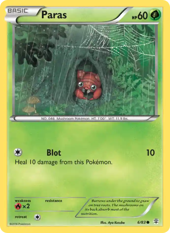 paras-common-generations-006-83-pokemon-karti.webp Paras - Common - Generations - 006/83 - Pokemon Kartı - Görsel 1