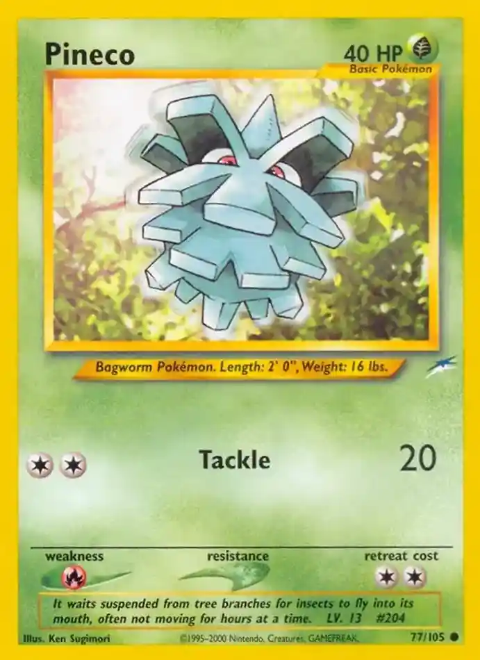 pineco-common-neo-destiny-077-105-pokemon-karti.webp Pineco - Common - Neo Destiny - 077/105 - Pokemon Kartı - Görsel 1