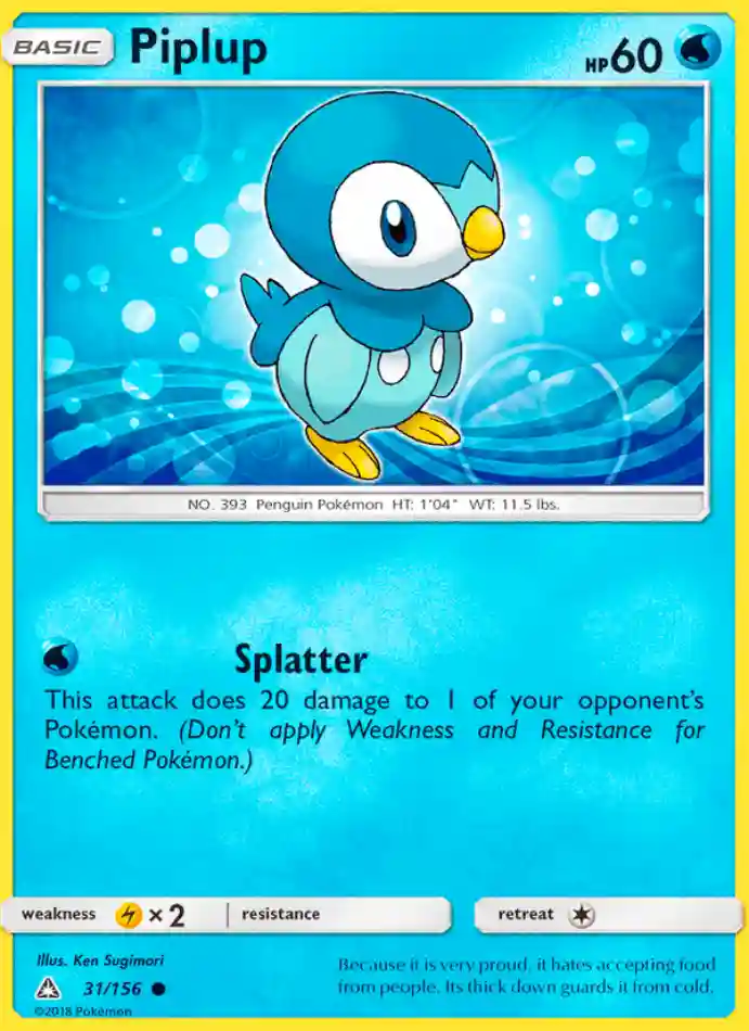 piplup-common-ultra-prism-031-156-pokemon-karti.webp Piplup - Reverse Holo Common - Ultra Prism - 031/156 - Pokemon Kartı - Görsel 1