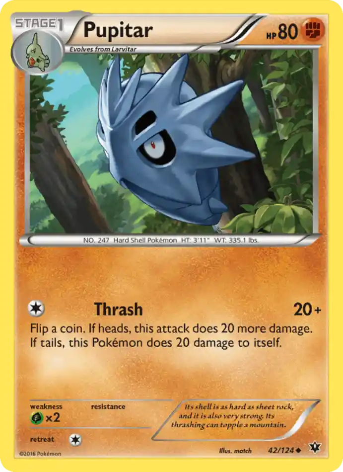 pupitar-uncommon-fates-collide-042-124-pokemon-karti.webp Pupitar - Reverse Holo Uncommon - Fates Collide - 042/124 - Pokemon Kartı - Görsel 1