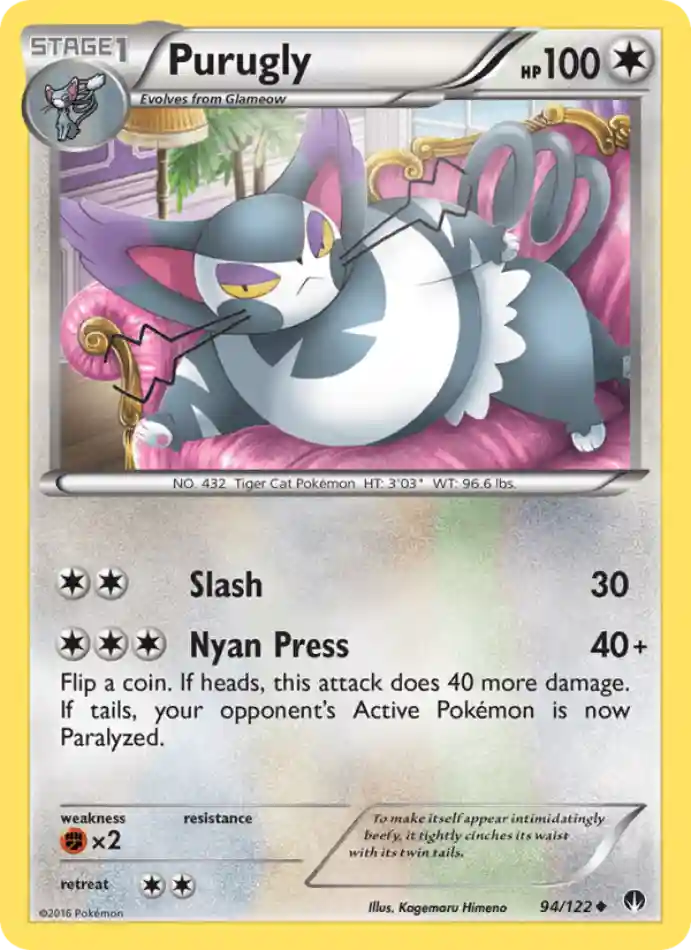 purugly-uncommon-breakpoint-094-122-pokemon-karti.webp Purugly - Reverse Holo Uncommon - BREAKpoint - 094/122 - Pokemon Kartı - Görsel 1