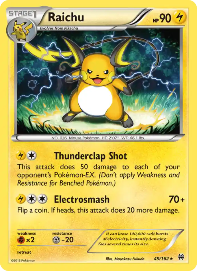 raichu-rare-breakthrough-049-162-pokemon-karti.webp Raichu - Reverse Holo Rare - BREAKthrough - 049/162 - Pokemon Kartı - Görsel 1