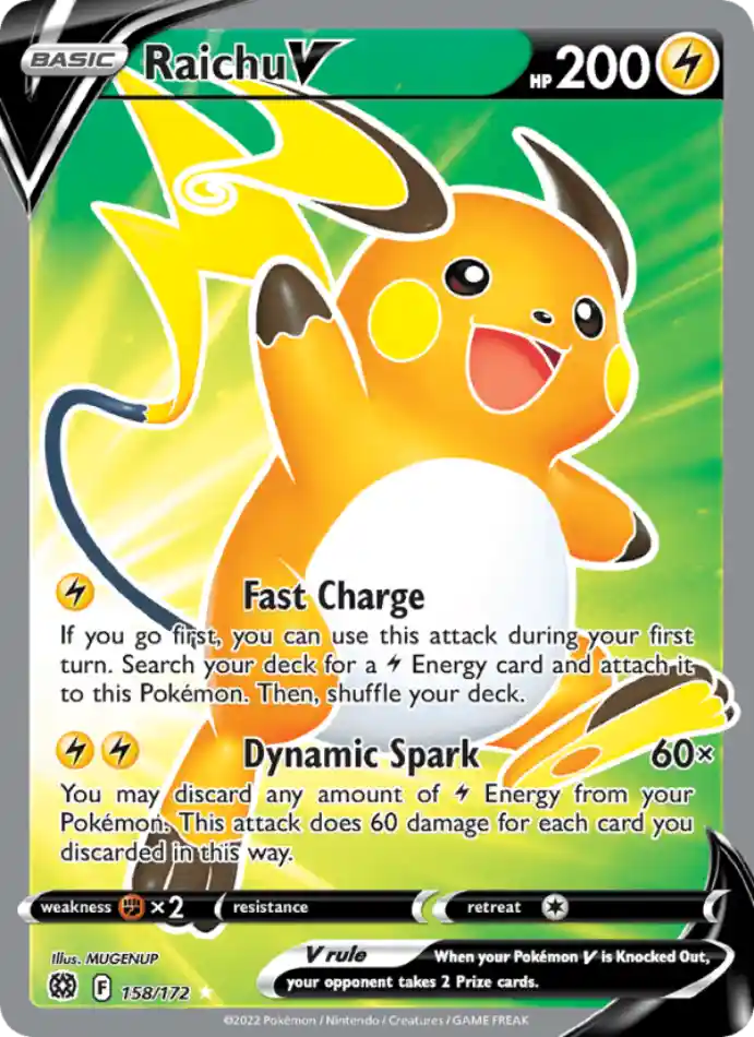 raichu-v-ultra-rare-brilliant-stars-158-172-pokemon-karti.webp Raichu V - Ultra Rare - Brilliant Stars - 158/172 - Pokemon Kartı - Görsel 1