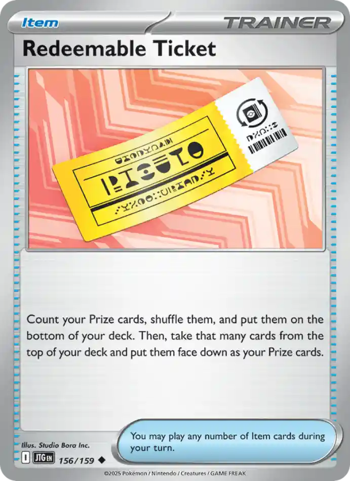 redeemable-ticket-uncommon-journey-together-156-159-trainer-karti.webp Redeemable Ticket - Reverse Holo Uncommon - Journey Together - 156/159 - Trainer Kartı - Görsel 1