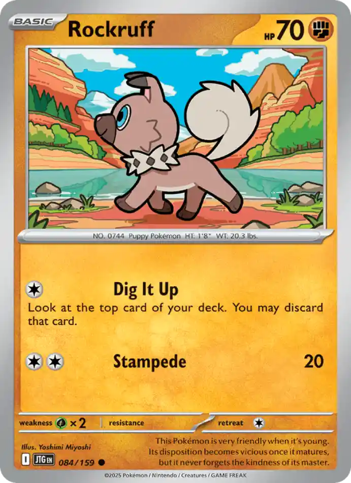 rockruff-common-journey-together-084-159-pokemon-karti.webp Rockruff - Common - Journey Together - 084/159 - Pokemon Kartı - Görsel 1