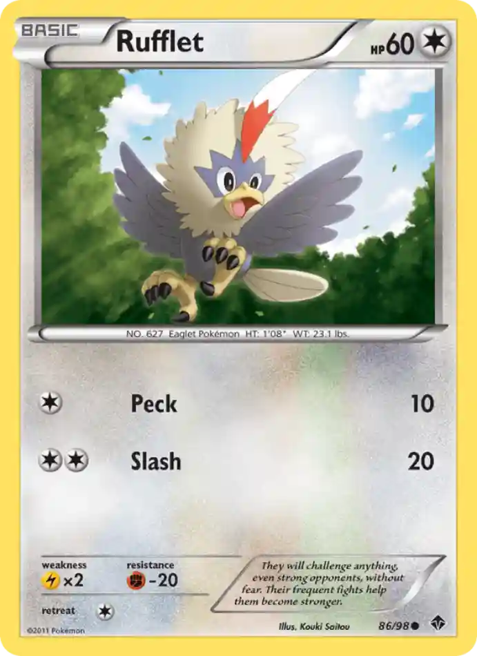 rufflet-common-emerging-powers-086-98-pokemon-karti.webp Rufflet - Reverse Holo Common - Emerging Powers - 086/98 - Pokemon Kartı - Görsel 1