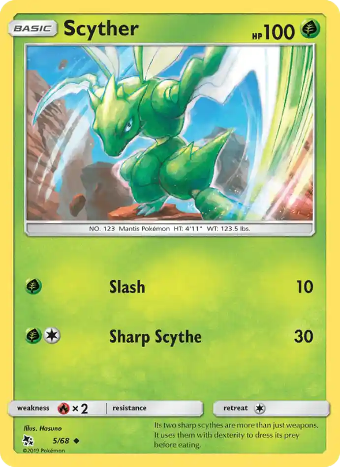 scyther-uncommon-hidden-fates-005-68-pokemon-karti.webp Scyther - Uncommon - Hidden Fates - 005/68 - Pokemon Kartı - Görsel 1
