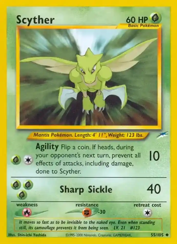 scyther-uncommon-neo-destiny-055-105-pokemon-karti.webp Scyther - Uncommon - Neo Destiny - 055/105 - Pokemon Kartı - Görsel 1