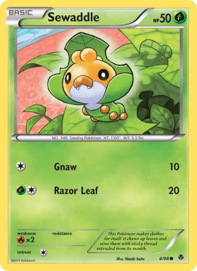 sewaddle-common-emerging-powers-004-98-pokemon-karti.webp Sewaddle - Reverse Holo Common - Emerging Powers - 004/98 - Pokemon Kartı - Görsel 1