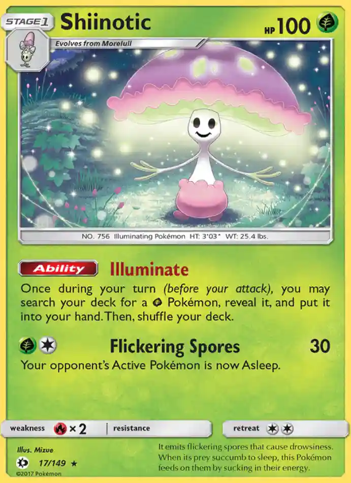 shiinotic-rare-sun-moon-017-149-pokemon-karti.webp Shiinotic - Holo Rare - Sun & Moon - 017/149 - Pokemon Kartı - Görsel 1