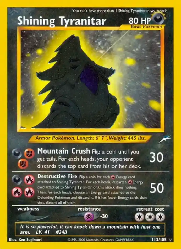 shining-tyranitar-holo-rare-neo-destiny-113-105-pokemon-karti.webp Shining Tyranitar - Holo Rare - Neo Destiny - 113/105 - Pokemon Kartı - Görsel 1