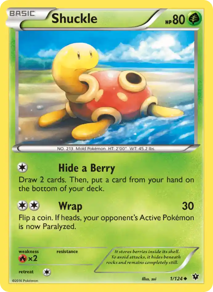shuckle-uncommon-fates-collide-001-124-pokemon-karti.webp Shuckle - Reverse Holo Uncommon - Fates Collide - 001/124 - Pokemon Kartı - Görsel 1