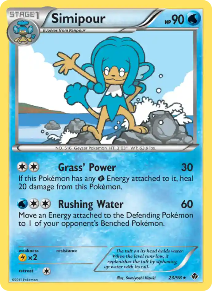 simipour-rare-emerging-powers-023-98-pokemon-karti.webp Simipour - Reverse Holo Rare - Emerging Powers - 023/98 - Pokemon Kartı - Görsel 1