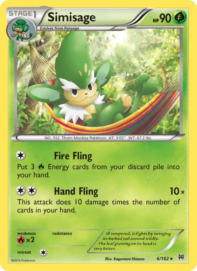 simisage-rare-breakthrough-006-162-pokemon-karti.webp Simisage - Reverse Holo Rare - BREAKthrough - 006/162 - Pokemon Kartı - Görsel 1