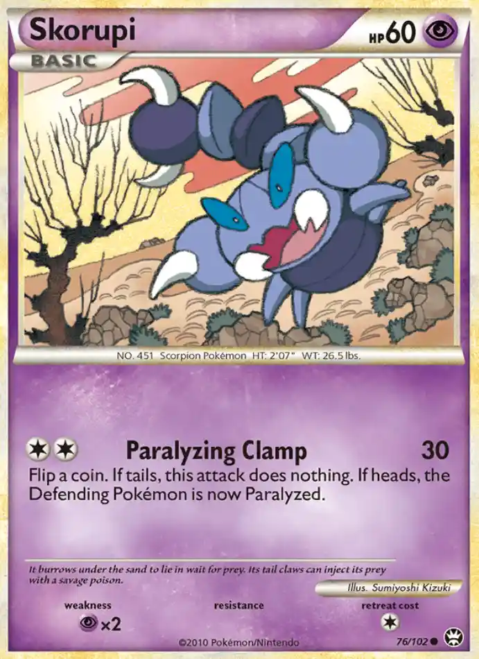 skorupi-common-triumphant-076-102-pokemon-karti.webp Skorupi - Common - Triumphant - 076/102 - Pokemon Kartı - Görsel 1