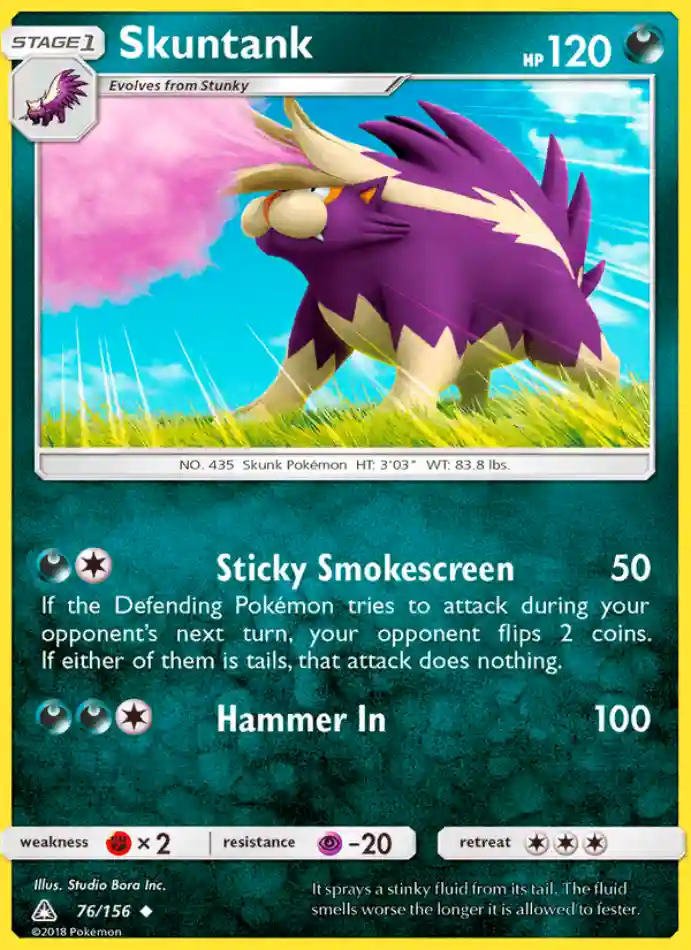 skuntank-uncommon-ultra-prism-076-156-pokemon-karti.webp Skuntank - Reverse Holo Uncommon - Ultra Prism - 076/156 - Pokemon Kartı - Görsel 1