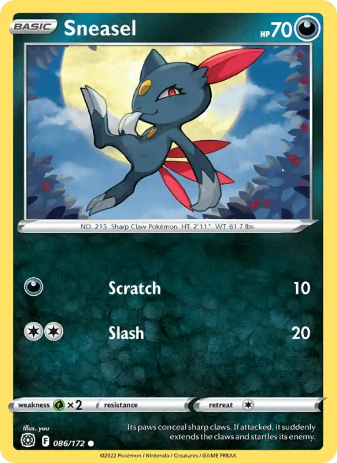 sneasel-common-brilliant-stars-086-172-pokemon-karti.webp Sneasel - Common - Brilliant Stars - 086/172 - Pokemon Kartı - Görsel 1