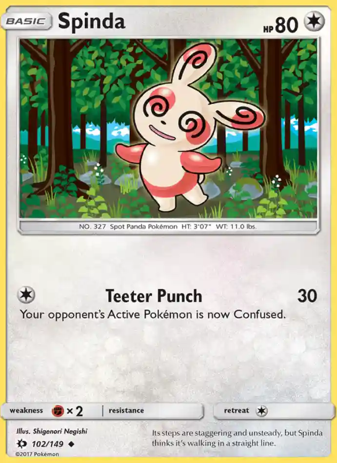 spinda-uncommon-sun-moon-102-149-pokemon-karti.webp Spinda - Reverse Holo Uncommon - Sun & Moon - 102/149 - Pokemon Kartı - Görsel 1