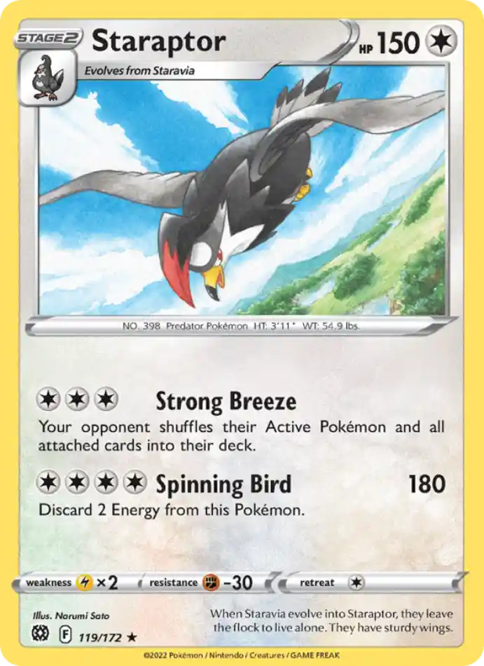 staraptor-rare-brilliant-stars-119-172-pokemon-karti.webp Staraptor - Reverse Holo Rare - Brilliant Stars - 119/172 - Pokemon Kartı - Görsel 1