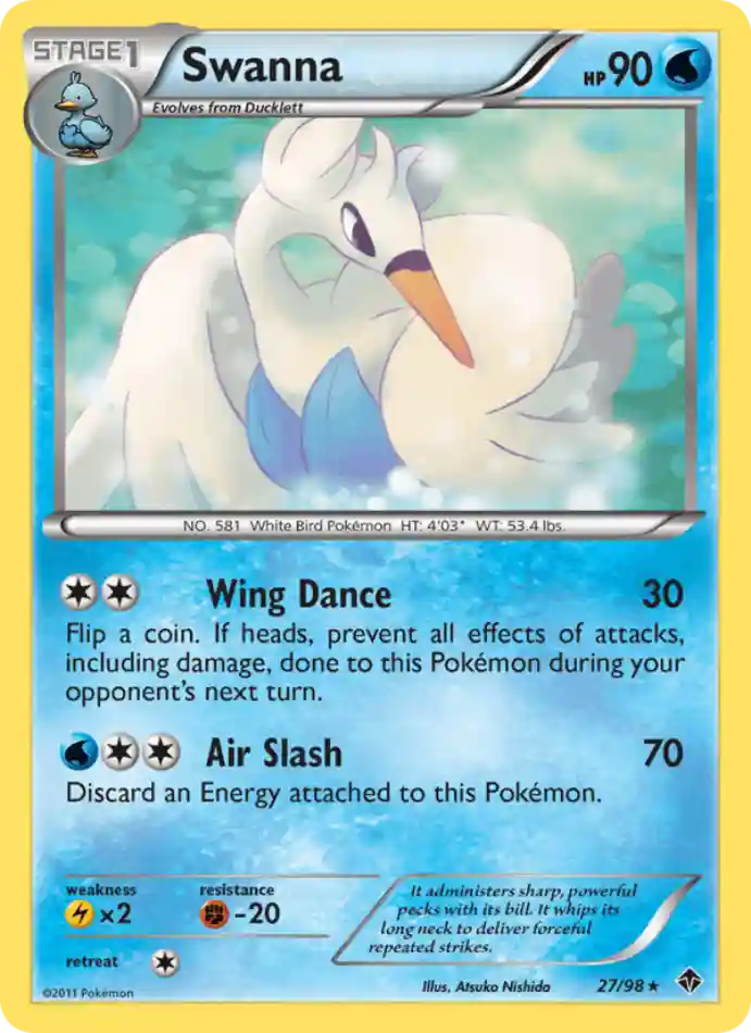 swanna-rare-emerging-powers-027-98-pokemon-karti.webp Swanna - Rare - Emerging Powers - 027/98 - Pokemon Kartı - Görsel 1