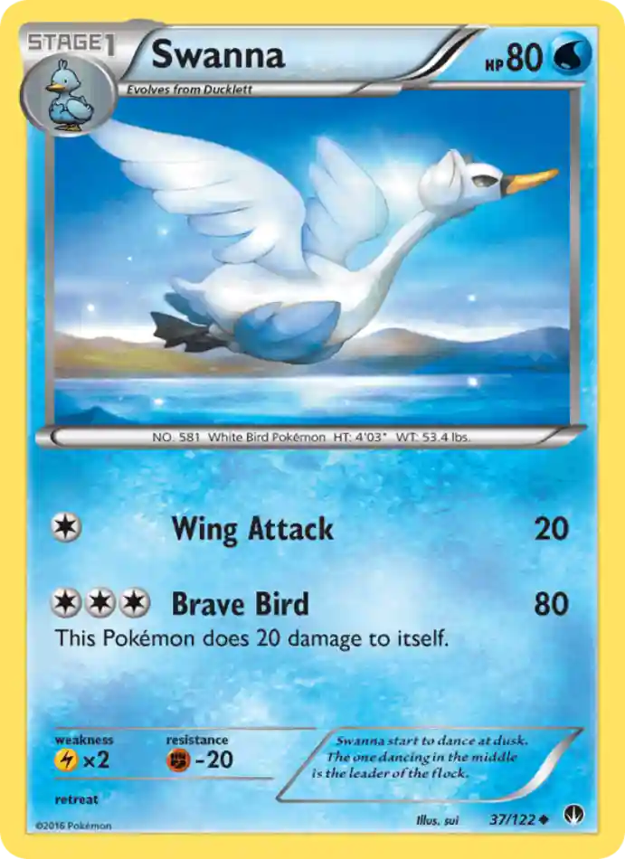 swanna-uncommon-breakpoint-037-122-pokemon-karti.webp Swanna - Uncommon - BREAKpoint - 037/122 - Pokemon Kartı - Görsel 1
