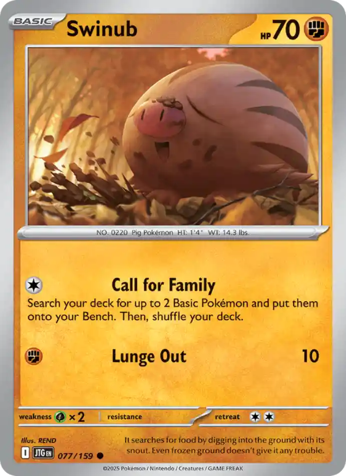 swinub-common-journey-together-077-159-pokemon-karti.webp Swinub - Reverse Holo Common - Journey Together - 077/159 - Pokemon Kartı - Görsel 1