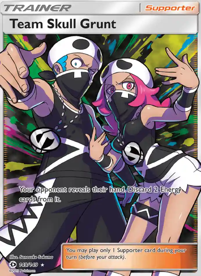 team-skull-grunt-ultra-rare-sun-moon-149-149-trainer-karti.webp Team Skull Grunt - Ultra Rare - Sun & Moon - 149/149 - Trainer Kartı - Görsel 1