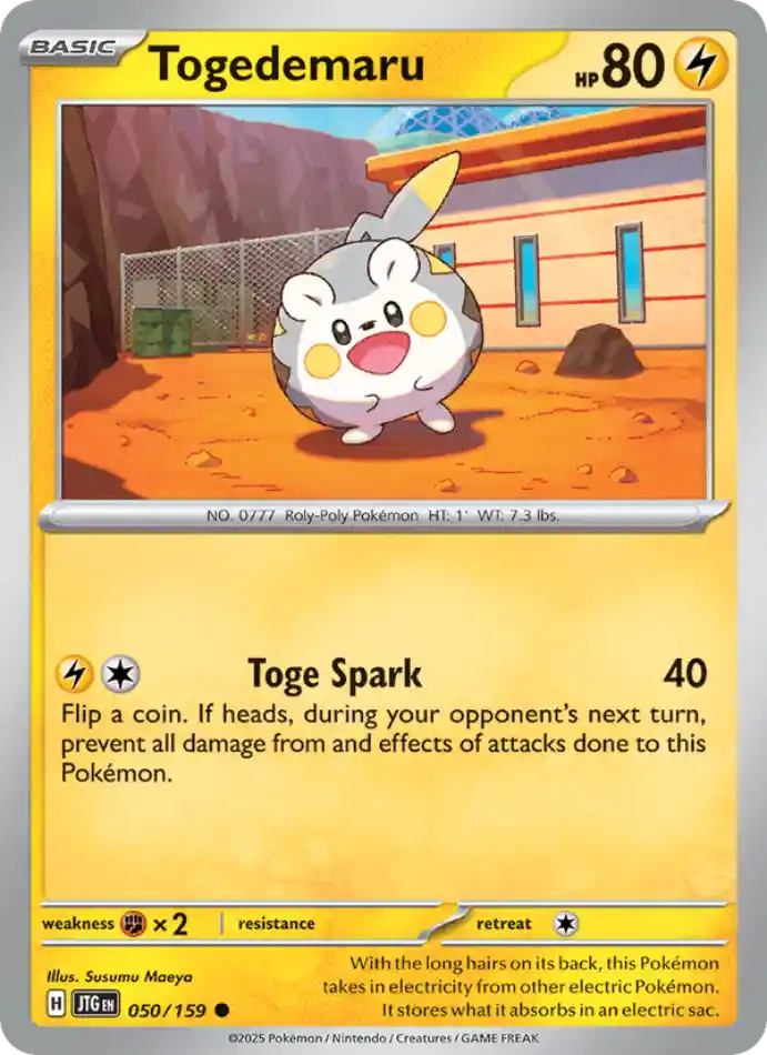 togedemaru-common-journey-together-050-159-pokemon-karti.webp Togedemaru - Common - Journey Together - 050/159 - Pokemon Kartı - Görsel 1