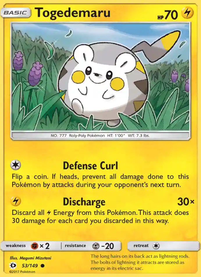 togedemaru-common-sun-moon-053-149-pokemon-karti.webp Togedemaru - Common - Sun & Moon - 053/149 - Pokemon Kartı - Görsel 1