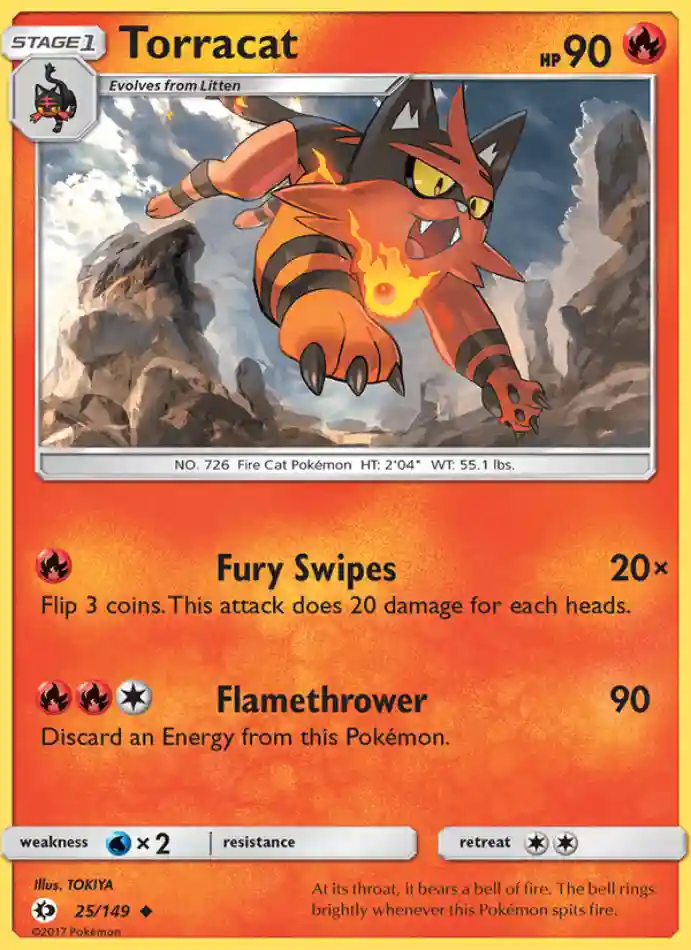 torracat-uncommon-sun-moon-025-149-pokemon-karti.webp Torracat - Reverse Holo Uncommon - Sun & Moon - 025/149 - Pokemon Kartı - Görsel 1