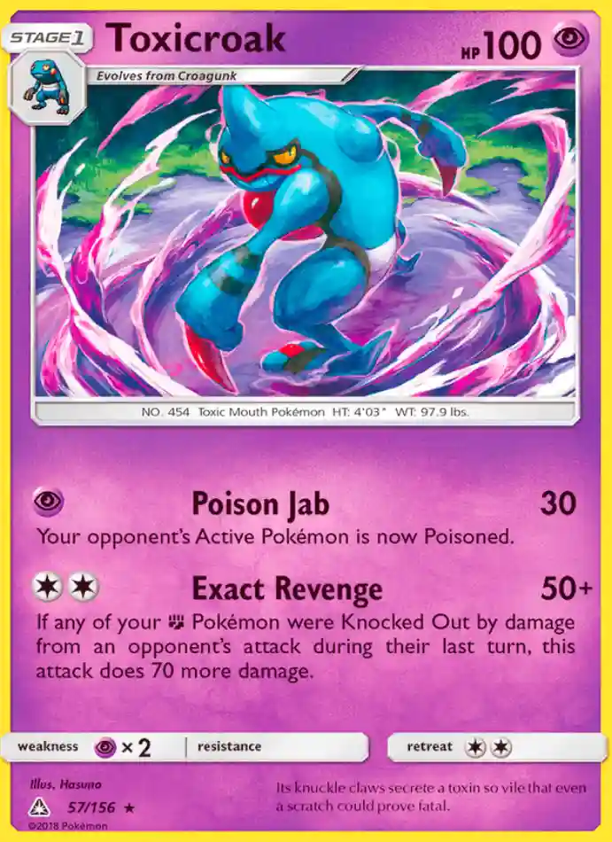 toxicroak-rare-ultra-prism-057-156-pokemon-karti.webp Toxicroak - Rare - Ultra Prism - 057/156 - Pokemon Kartı - Görsel 1