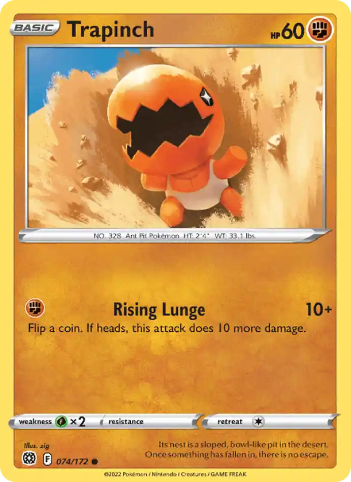 trapinch-common-brilliant-stars-074-172-pokemon-karti.webp Trapinch - Reverse Holo Common - Brilliant Stars - 074/172 - Pokemon Kartı - Görsel 1