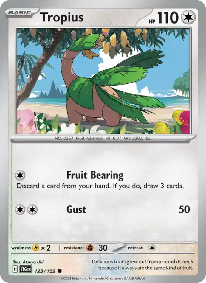 tropius-common-journey-together-123-159-pokemon-karti.webp Tropius - Reverse Holo Common - Journey Together - 123/159 - Pokemon Kartı - Görsel 1