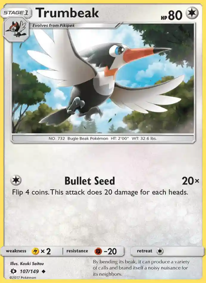 trumbeak-uncommon-sun-moon-107-149-pokemon-karti.webp Trumbeak - Uncommon - Sun & Moon - 107/149 - Pokemon Kartı - Görsel 1