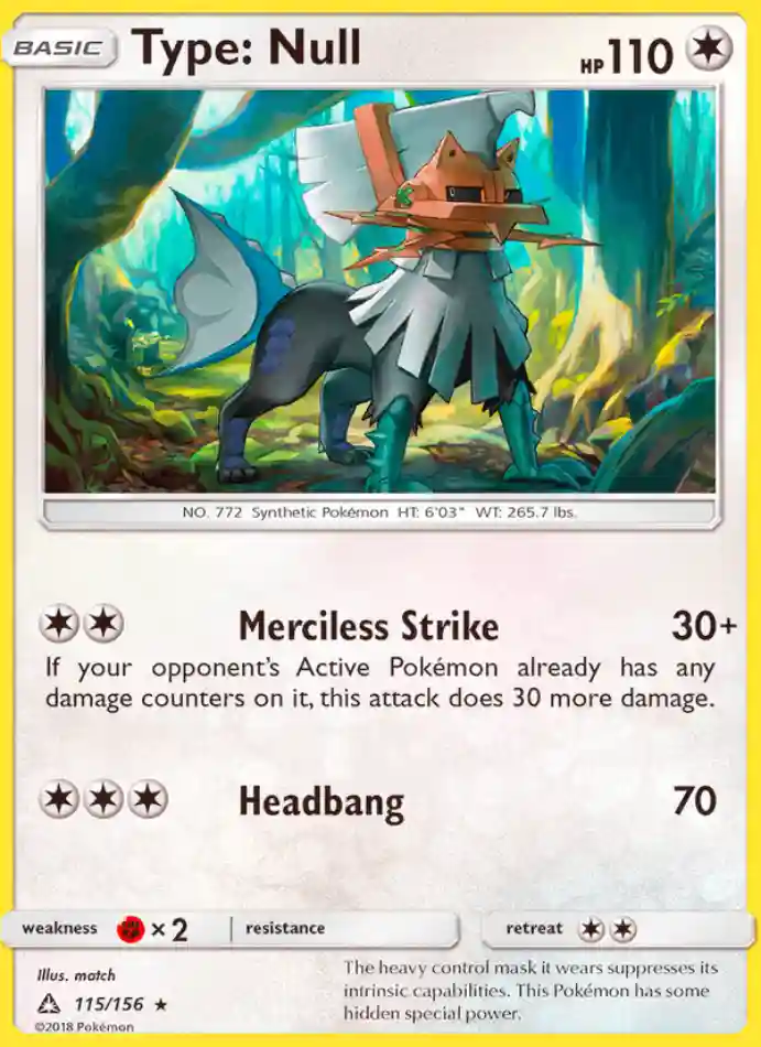 type-null-rare-ultra-prism-115-156-pokemon-karti.webp Type: Null - Reverse Holo Rare - Ultra Prism - 115/156 - Pokemon Kartı - Görsel 1