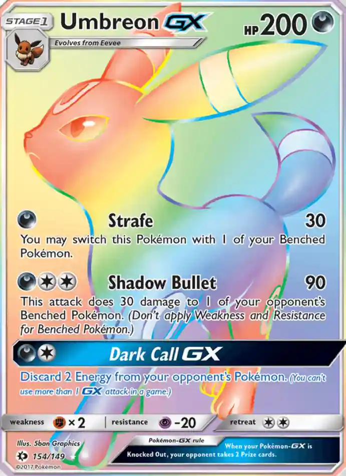 umbreon-gx-secret-rare-sun-moon-154-149-pokemon-karti.webp Umbreon GX - Secret Rare - Sun & Moon - 154/149 - Pokemon Kartı - Görsel 1