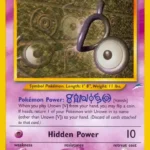 Unown [V] - Common - Neo Destiny - 089/105 - Pokemon Kartı