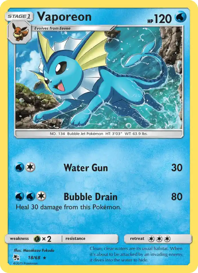 vaporeon-rare-hidden-fates-018-68-pokemon-karti.webp Vaporeon - Reverse Holo Rare - Hidden Fates - 018/68 - Pokemon Kartı - Görsel 1