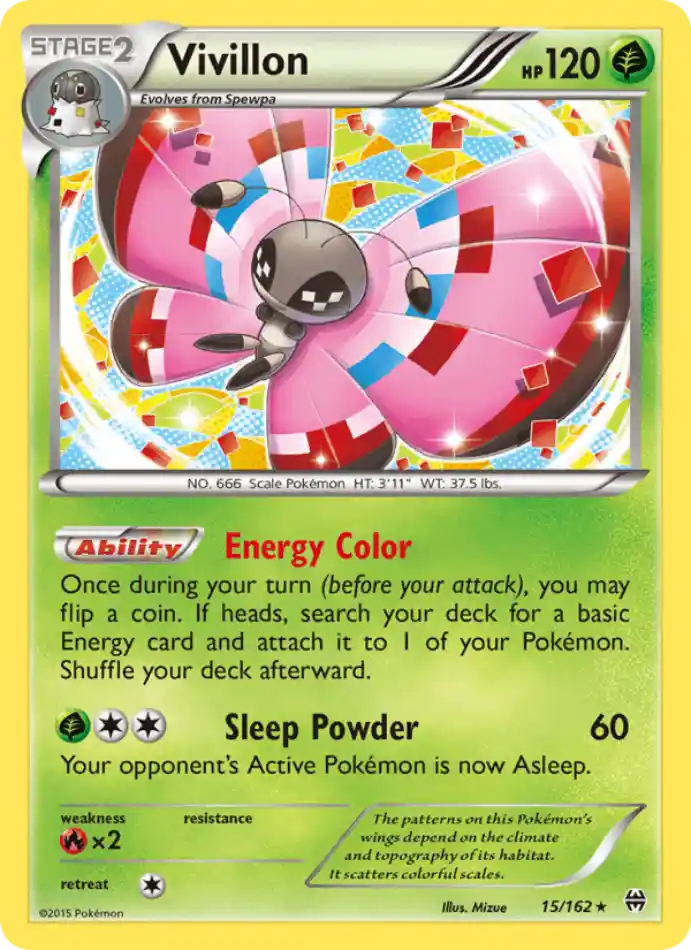 vivillon-rare-breakthrough-015-162-pokemon-karti.webp Vivillon - Reverse Holo Rare - BREAKthrough - 015/162 - Pokemon Kartı - Görsel 1