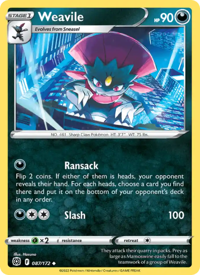 weavile-uncommon-brilliant-stars-087-172-pokemon-karti.webp Weavile - Uncommon - Brilliant Stars - 087/172 - Pokemon Kartı - Görsel 1